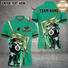 Maxcorners Billiard Premium Gold Line 8 Ball Pool Cartoon Multicolor Customized Name, Team Name 3D Shirt