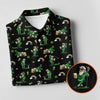 Maxcorners St Patrick's Day Leprechaun Character Golf And Beer Black Golf Shirt, Fun Golf Shirts For Men, Polo For Men