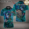 Maxcorners Darts Sugar Skull Woman Roses Dartboard Multiple Options Personalized Name, Team Name 3D Shirt
