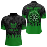 Maxcorners Flame Dartboard Dragon Custom Green Dart Shirt For Men, Dart Team Jerseys LM105
