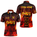 Maxcorners Persionalized Full Flames And Smokes Dart Shirts For Men, Dart Team Jerseys LM054