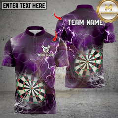 Maxcorners Darts Thunder Lightning Dartboard Multicolor Customized Name, Team Name 3D Shirts