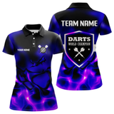 Maxcorners Darts World Champion Custom Blue-Purple Dart Shirt For Men, Dart Team Jerseys  LM154