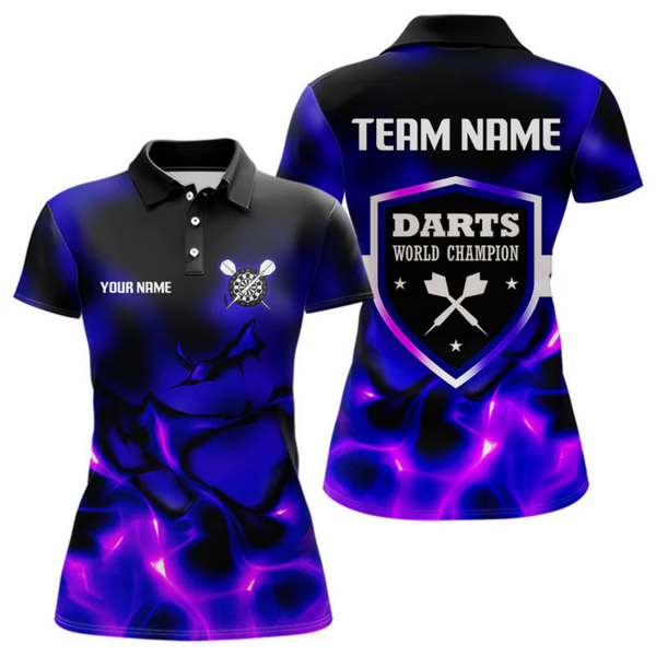 Maxcorners Darts World Champion Custom Blue-Purple Dart Shirt For Men, Dart Team Jerseys  LM154