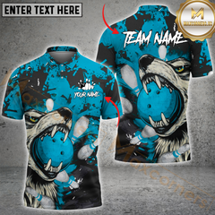 Maxcorners Wolf Strike Bowling Multicolor Customized Name, Team Name 3D Shirts