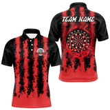 Maxcorners Red Flames Arround Dartboards Custom Dart Shirt For Men, Dart Team Jerseys LM105