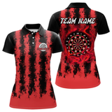Maxcorners Red Flames Arround Dartboards Custom Dart Shirt For Men, Dart Team Jerseys LM105