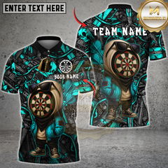 Maxcorners Darts Cool Dartboard Character Jacket Multicolor Customized Name, Team Name 3D Shirts