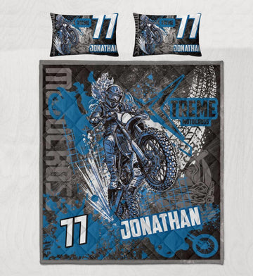 Maxcorners Motocross 20 Personalized Bedding Set