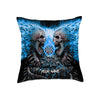 Maxcorners Darts Dual Skull Flame Multicolor Customized Name 3D Pillow