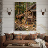 Maxcorners Moose Canvas Construction Site Funny Builder Canvas Wall Art