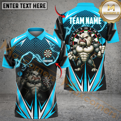 Maxcorners Darts Power Bulldog Multicolor Customized Name, Team Name 3D Shirts