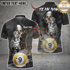 Maxcorners Billiard Reaper Shooter 9 Ball Pool  Personalized Name 3D Unisex Shirt