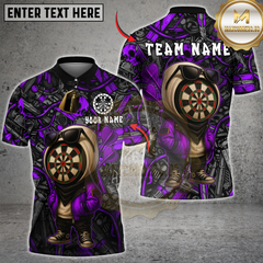Maxcorners Darts Cool Dartboard Character Jacket Multicolor Customized Name, Team Name 3D Shirts
