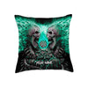 Maxcorners Darts Dual Skull Flame Multicolor Customized Name 3D Pillow