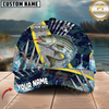 Maxcorners Fishing Cod Water Blue Customized Name 3D Cap (8 Breeds)