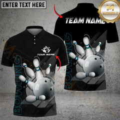 Maxcorners Bowling And Pins Deep Retro Multicolor Customized Name, Team Name 3D Shirts