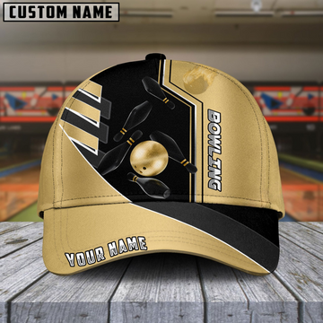 Maxcorners Bowling Premium Line Multicolor Personalized Name 3D Cap