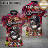 Maxcorners Billiard Shirt Vibrant Graffiti Style 8-Ball Character Multioptions Personalized Name, Team Name 3D Shirt (4 Colors)