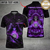 Maxcorners Darts Fire Skull Reaper Epic Art Mutilcolor Options Personalized Name, Team Name 3D Polo Shirt