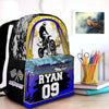 Maxcorners Motocross 16 Personalized Name And Number Backpack