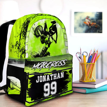Maxcorners Motocross 20 Personalized Name And Number Backpack