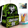 Maxcorners Motocross 43 Personalized Name And Number Backpack