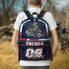 Maxcorners Motocross 47 Personalized Name And Number Backpack