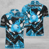 Maxcorners Bowling And Pins Abstract Grunge Texture XXX Multicolor Option Customized Name 3D Shirt