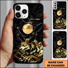 Maxcorners Bowling Golden Wolf Strike Ball Multicolor Personalized Name 3D Phone Case
