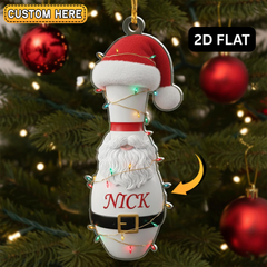 Maxcorners Personalized Bowling Christmas Ornament, Custom Name Bowling Ornament, Bowling Lovers Gift LM1111