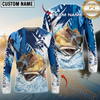 Maxcorners Fishing Technical Fish Scale Custom Name & Team Name 3D Shirts