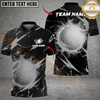 Maxcorners Golf Lightning Hexagon Pattern Personalized Name, Team Name 3D Shirt (6 Colors)
