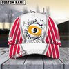 Maxcorners Billiard Ball 9 Wall Break Personalized Name 3D Cap (4 Colors)