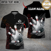 Maxcorners Bowling And Pins Deep Retro Multicolor Customized Name, Team Name 3D Shirts