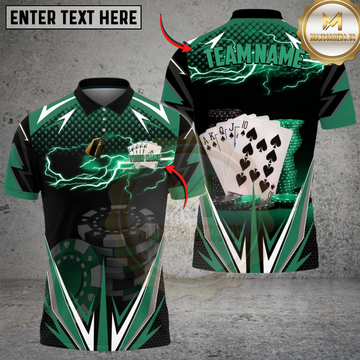 Maxcorners Poker Green Fire Personalized Name, Team Name Unisex Shirt LM1009