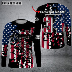 Maxcorners Cruiser Style Biker Personalized Name 3D Shirt