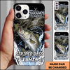 Maxcorners Black Grunge Water Splash Personalized Name Phone Case (13 Fish Species)