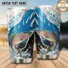Maxcorners Fishing Tumbler Blue Ice Shard Mountain Design Personalized Name Tumbler (13 Species)