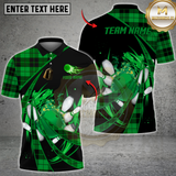 Maxcorners Bowling Caro Xmas Multicolor Customized Name, Team Name 3D Shirts