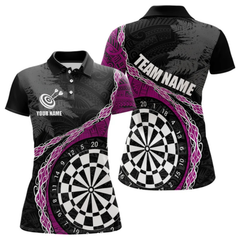 Maxcorners Custom Black And Purple Tribal Darts Shirts For Men | Team Polo & Quarter Zip Darts Jerseys LM1605