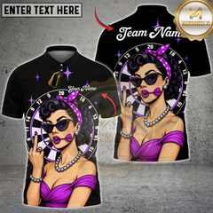 Maxcorners Darts Pinup Girl Retro Style Multicolor Customized Name, Team Name 3D Shirts