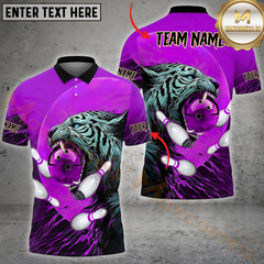 Maxcorners Bowling Tiger Multicolor Options Personalized Name, Team Name 3D Shirt