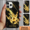Maxcorners Bowling Golden Crown Strike Ball Multicolor Personalized Name 3D Phone Case
