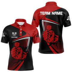 Maxcorners Custom Hand Holding Red Arrows Dart Shirts For Men, Dart Team Jerseys LM054