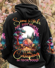 Maxcorners Some Girls Are Just Born Camping All Over Print LM2101