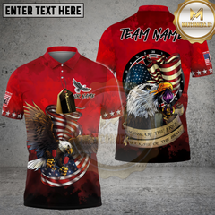 Maxcorners Darts Home Of Free Eagle Flag Patriot Customized Name, Team Name 3D Shirt Red TU0808