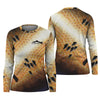 Maxcorners Yellow Fish Scale Fishing UPF Shirts, Custom Fishing Shirt, Gift For Fisherman, Mens Casual Shirts