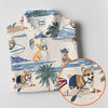 Maxcorners Cute Corgi Beach Vacation Tropical Golf Polo Shirt, Golf Shirts For Women, Women's Golf Apparel LM1507