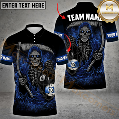 Maxcorners Billiard Ball 8 And Ball 10 Reaper Multicolor Options Personalized Name, Team Name 3D Shirt